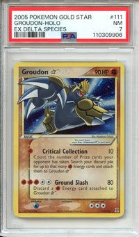 Pokemon Graded: Gold Star Groudon PSA 7