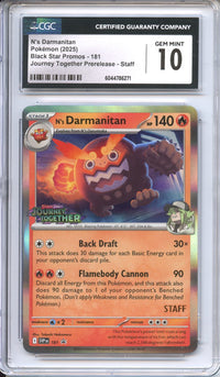 Pokemon Graded: N's Darmanitan STAFF CGC 10