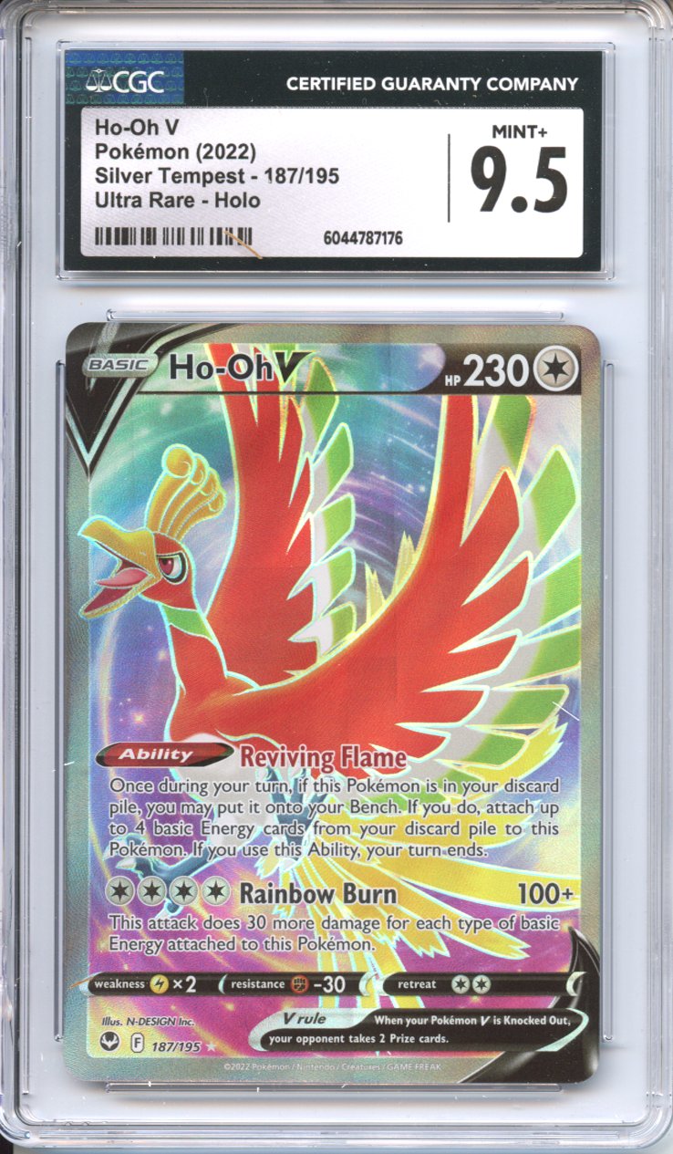 Pokemon Graded: Ho-Oh V 187/195 Silver Tempest (2022) Rare Holo CGC 9. Double Infinity Gaming Pokemon Graded: Ho-Oh V 187/195 Silver Tempest (2022) Rare Holo CGC 9. Double Infinity Gaming
