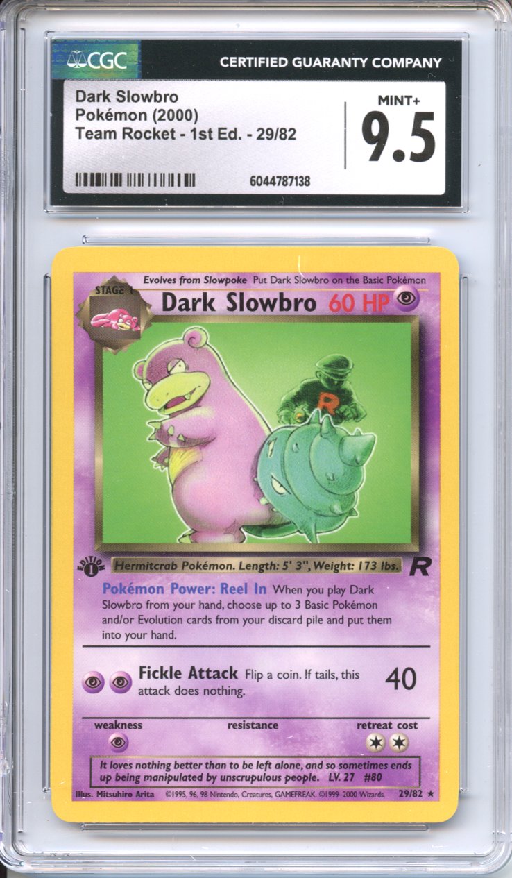 Pokemon Graded: 1st Edition NH Dark Slowbro CGC 9.5