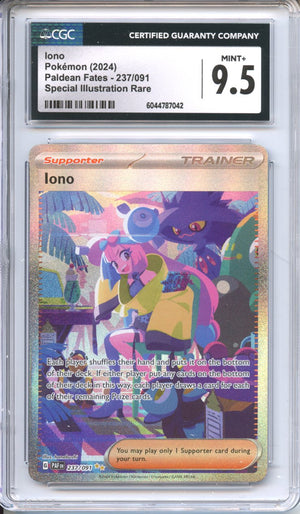 Pokemon Graded: Iono 237/91 Paldean Fates (2024) SIR Holo CGC 9.5