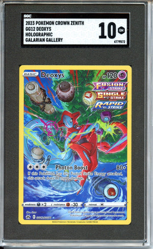 Pokemon Graded: Deoxys GG12/GG70 Crown Zenith (2023) Galarian Gallery Double Infinity Gaming Pokemon Graded: Deoxys GG12/GG70 Crown Zenith (2023) Galarian Gallery Double Infinity Gaming