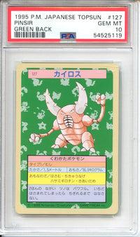 Pokemon Graded: JP Topsun Pincer Greenback Topsun (1995) PSA 10
