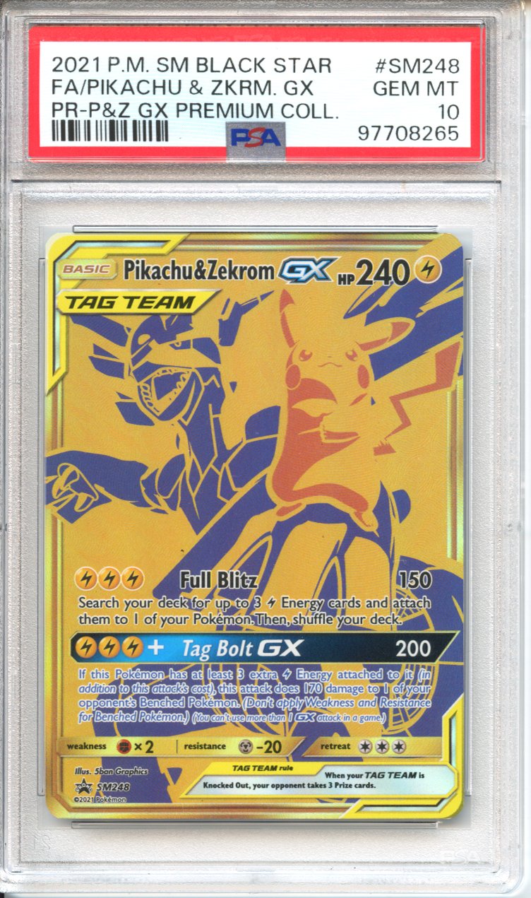 Pokemon Graded: Pikachu & Zekrom GX PSA 10