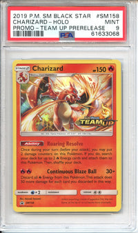 Pokemon Graded: Charizard S&M Team Up (Pre-Release) PSA 9