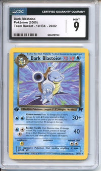 Pokemon Graded: 1st Edition Dark Blastoise CGC 10
