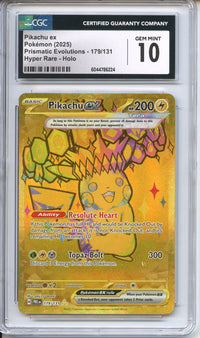Pokemon Graded: Gold Pikachu ex CGC 10