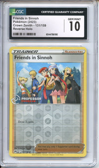 Pokemon Graded: (Professor Program) Friends In Sinnoh CGC 10