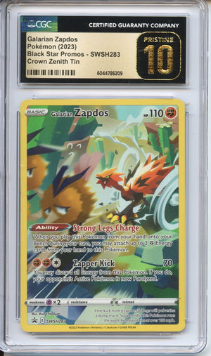 Pokemon Graded: Galarian Zapdos CGC 10 Double Infinity Gaming Pokemon Graded: Galarian Zapdos CGC 10 Double Infinity Gaming