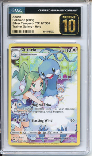 Pokemon Graded: Altaria TG11/TG30 Silver Tempest (2022) Holo CGC Prist Double Infinity Gaming Pokemon Graded: Altaria TG11/TG30 Silver Tempest (2022) Holo CGC Prist Double Infinity Gaming