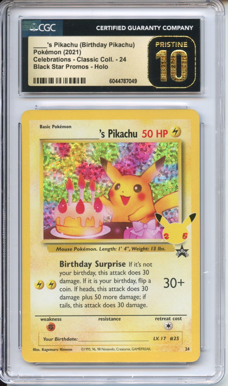 Pokemon Graded: (Birthday Pikachu) CGC 10