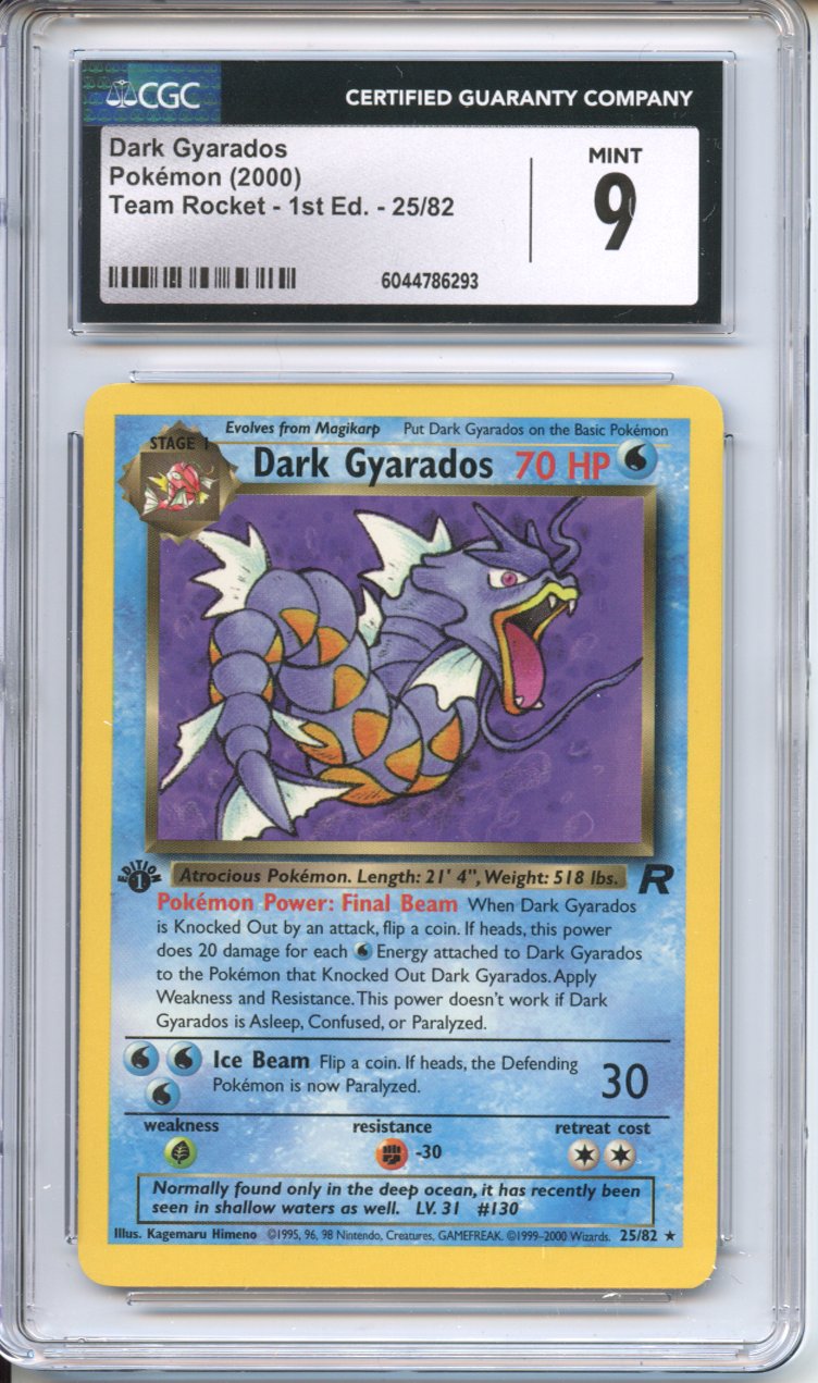Pokemon Graded: Dark Gyarados 1st Edition CGC 9