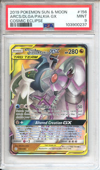 Pokemon Graded: Arceus & Dialga & Palkia GX PSA 9