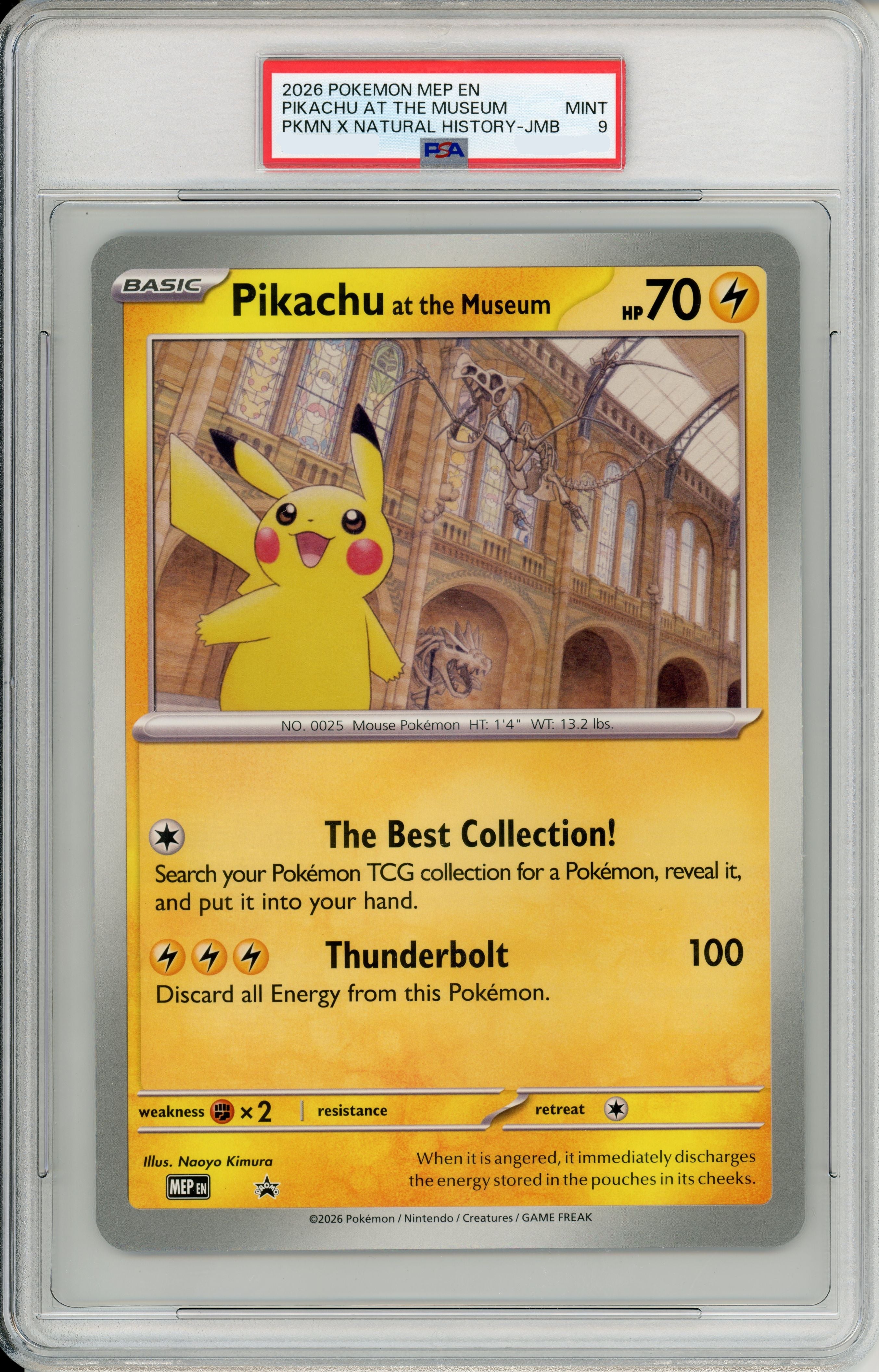 Pokemon Graded: Pikachu at the Museum Natural History Jumbo Promo